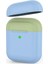 Airpods ile Uyumlu Kılıf 1-2 Nesil 2mm Silikon Case Yedek Kapak Hediyeli PT88-Z Açık Mavi 2