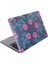 Huawei Matebook D14 Kılıf (2019-2020-2021-2022 Yili) ile Uyumlu Kristal Kılıf FLOWER01NL Pembe Mavi 3