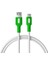 Coral USB A-C Hızlı Şarj Kablosu (Beyaz + Beyaz/yeşil Uç) (150 Cm) 3