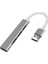 A-809 Macbook Uyumlu USB To 4 USB 3.0 Adaptör Çevirici, Gri 3
