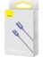 Crystal Shine 100W 120 cm Pd Type-C Şarj Kablosu Mor 3