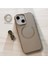 Apple Iphone 14 Uyumlu Magnezyum Serisi Standlı Kapak Magsafe Sert Kılıf + Kamera Lens Koruma . 7