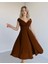 Rose's Boutiqe All About Women Kadın Kısa Kollu Kruvaze Yaka Eteği Volanlı Krep Elbise 1