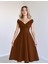 Rose's Boutiqe All About Women Kadın Kısa Kollu Kruvaze Yaka Eteği Volanlı Krep Elbise 2