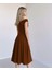 Rose's Boutiqe All About Women Kadın Kısa Kollu Kruvaze Yaka Eteği Volanlı Krep Elbise 3