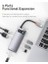Metal Gleam 6 In 1, Çok Fonksiyonlu Bilgisayar/telefon Hub Adaptörü, Gri, Bağlantı Sayısı: 6, Giriş: USB Type C, Çıkış: USB Type A 3.0 x 3, USB Type C (Pd),seyahat Boy 2