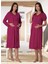 Dvina Effortt Lohusa Sabahlıklı Gecelik Takımı Fuşya - 8025 1