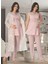Dvina Effortt Lohusa Sabahlıklı Pijama Takımı Pembe - 8034 1