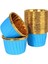 Hediye Sepeti 25&apos;li Mavi Gold Muffin Kek Kalıbı, Kek Kapsülü Cupcake Kalıbı, Airfryer Uyumlu 1