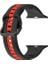 Apple Watch ile Uyumlu 42/44/45/49 mm Için Metal Tokalı Spor Silikon Kordon Çift Renkli Hava Alabilen Delikli Kayış 3