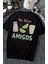 Oversize The Three Amigos Sırt Baskılı Tişört, Unisex Tekila Temalı Bisiklet Yaka T-Shirt 3