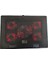 S500 LED Işıklı 5 Fanlı Laptop Soğutucu Ayarlanabilir Notebook Dizüstü Standı (Red) 1