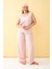 Akbeniz Kadın Pembe Büyük Beden Penye Alt Üst Takım 1