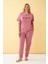 Akbeniz Kadın Somon Go Getter Yazılı Büyük Beden Pijama Takımı 1
