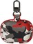 CPT16 Airpods 3 (3.nesil) Çanta Kamuflaj Deri Kılıf - Kırmızı 2