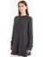 Regular Fit Bisiklet Yaka Yırtmaçlı Basic Düz Uzun Kollu Tunik H3431AZ25WN 4