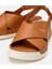 01SAH306840A370 KADIN Deri Taba Ayarlanabilir Comfort Sandalet 3