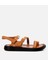 01SAY307690A370 KADIN Taba Yaya Ayarlanabilir Kemerli Düz Sandalet 1