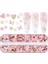 Pembe ve Gold Tırnak Süsleme Folyo Pulları Karışık Dizayn Kelebek Kalp Tavşan Çiçek Nail Art 1