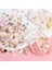 Pembe ve Gold Tırnak Süsleme Folyo Pulları Karışık Dizayn Kelebek Kalp Tavşan Çiçek Nail Art 3