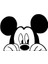 Camdan Bakan Mickey Sticker Oto Motor Laptop Duvar Folyo Sticker 40 x 32 cm 2