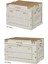 Ling Yue L Kapaklı Katlanır Saklama Kutusu [ Seyahat Organizatörü ] Light Beige Gray-52 Lt 1
