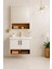 Legna 65 cm Banyo Dolabı Takımı – Beyaz & Ahşap – Mdf – Seramik Lavabolu – Alt ve Üst Dolap 5