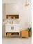 Legna 65 cm Banyo Dolabı Takımı – Beyaz & Ahşap – Mdf – Seramik Lavabolu – Alt ve Üst Dolap 6