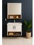 Legna 65 cm Banyo Dolabı Takımı – Beyaz & Ahşap – Mdf – Seramik Lavabolu – Alt ve Üst Dolap 7