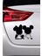 Arkası Dönük Mickey Minnie - Araç, Oto, Laptop, Duvar Uyumlu Sticker 30*21 cm 3
