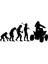 Evolution Sticker Oto Motor Laptop Duvar Folyo Sticker 30 x 12 cm 2