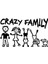 Crazy Family Sticker (Oto-Motor-Laptop-Duvar-Dekor) 20 x 12 cm 1