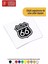 Route 66 Amblem Sticker Oto Motor Laptop Duvar Folyo Sticker 15 x 16 cm 1