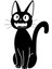 Asabi Kedi Tasarımı Sticker (Oto-Motor-Laptop-Duvar-Dekor) 12 x 18 cm 1