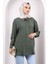 Haki Kol Detaylı Gömlek 3