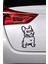 Sevimli Bulldog Sticker Oto Motor Laptop Duvar Folyo Sticker 20X32 cm 2