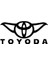 Toyoda Amblem Sticker Oto Motor Laptop Duvar Folyo Sticker 25 x 12 cm 1