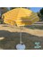 Sarı 2 Metre Pamuk Kumaşlı Eğilebilir Plaj ve Balkon Şemsiyesi, Bidon Dahil 1