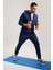 Erkek Indigo Slim Fit Jogger Manşetli Eşofman Altı 1