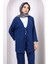 Indigo Ön Bağlamalı Bürümcük Kimono Pantolonlu Takım 3