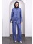 Indigo Ön Bağlamalı Tunik Pantolonlu Takım 1
