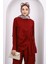 Bordo Ön Bağlamalı Tunik Pantolonlu Takım 3