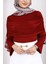 Bordo Kol Yaka Detaylı Sandy Bluz 4