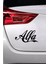 Alfa - Araç, Oto, Laptop, Duvar Uyumlu Sticker 50*25 cm 3