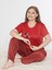 Büyük Beden Battal Viskon Kısa Kol Yazlık Pijama Takımı Dowry B08-91 1