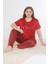 Büyük Beden Battal Viskon Kısa Kol Yazlık Pijama Takımı Dowry B08-91 5