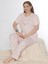Büyük Beden Battal Viskon Kısa Kol Yazlık Pijama Takımı Dowry B08-90 3
