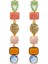 Mixed Gem Linear Earrings, Renkli Taşlı Lineer Küpeler 1