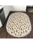 Kaymaz Dijital Mutfak & Salon Halı Toprak Saçaklı Oval Vintage AL5014 Bej 5