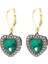 Crystal Heart Earrings, Altın Kaplama Kalp Küpe 1